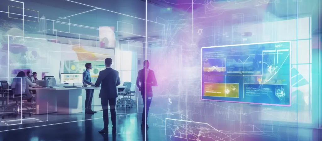 Futuristic Office Scene